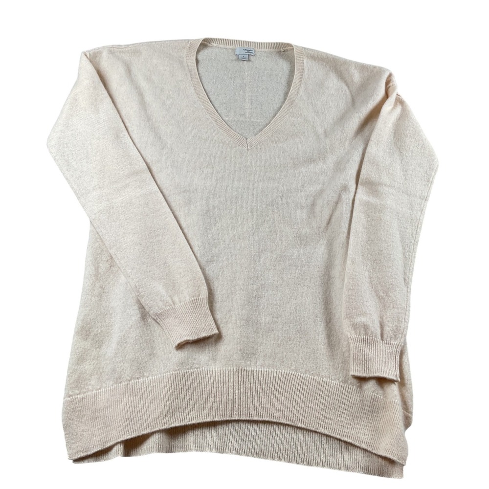Halogen Cashmere V Neck Sweater Blush‎ Pink Size S
